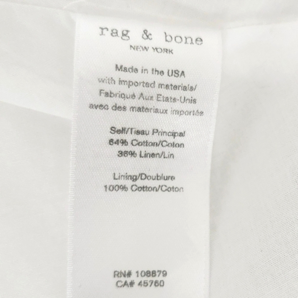 *HP* Rag+Bone White/Navy Striped A-Line Dress - Picture 6 of 7